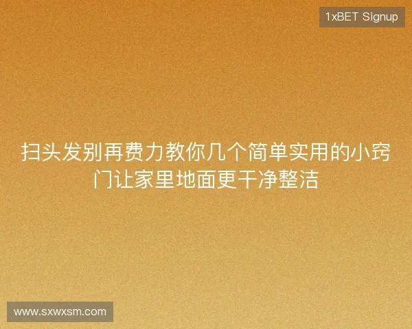 扫头发别再费力教你几个简单实用的小窍门让家里地面更干净整洁